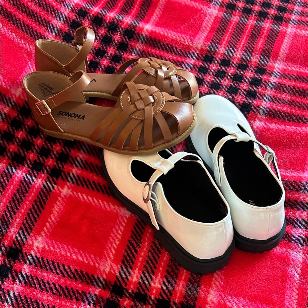 Sonoma Tan Sandals and White Shoes for Kids